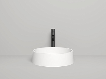 Раковина из искусственного камня S-Stone Salini GLORIA 1102201M 40х40 накладная цвет белый без отверстий под смеситель